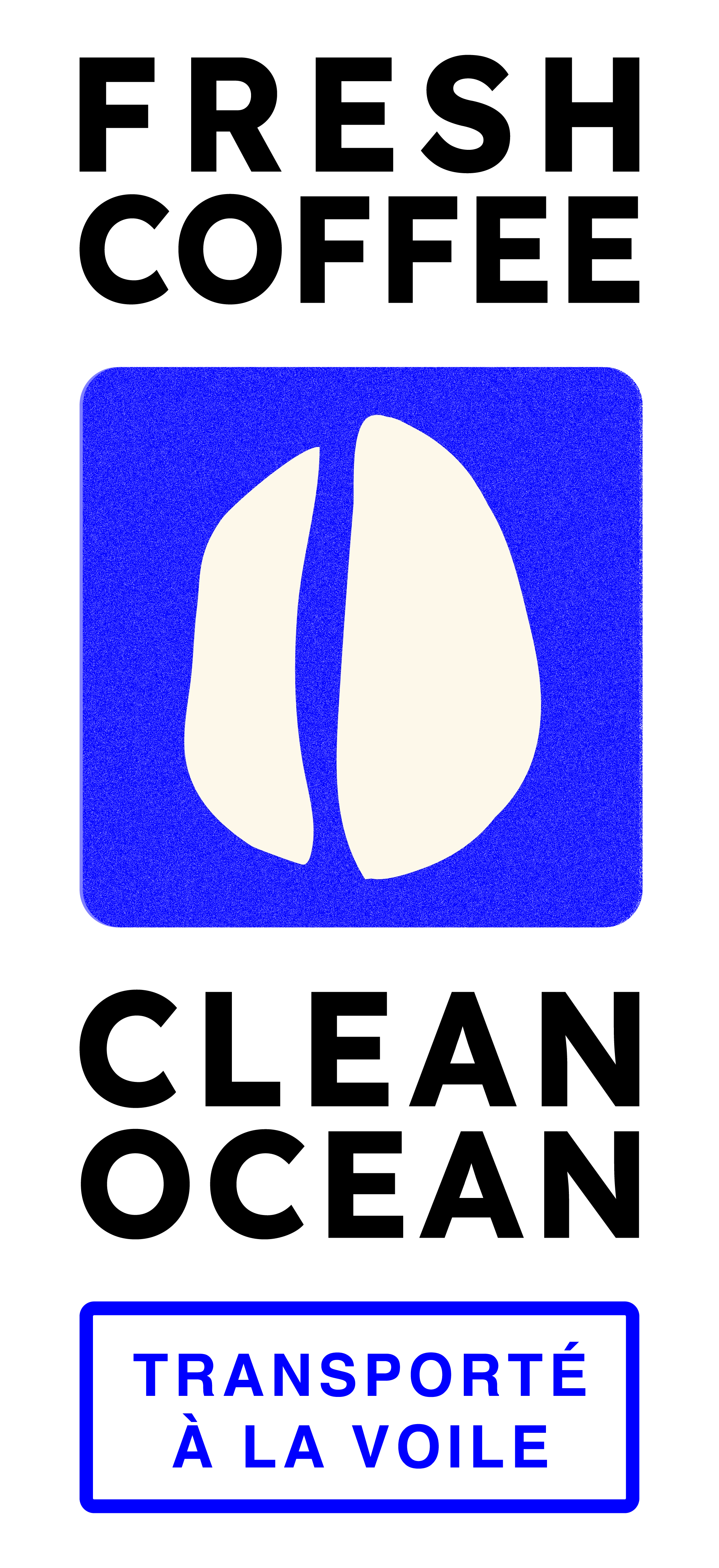 Logo transport café à la voile - Fresh Coffee Clean Ocean